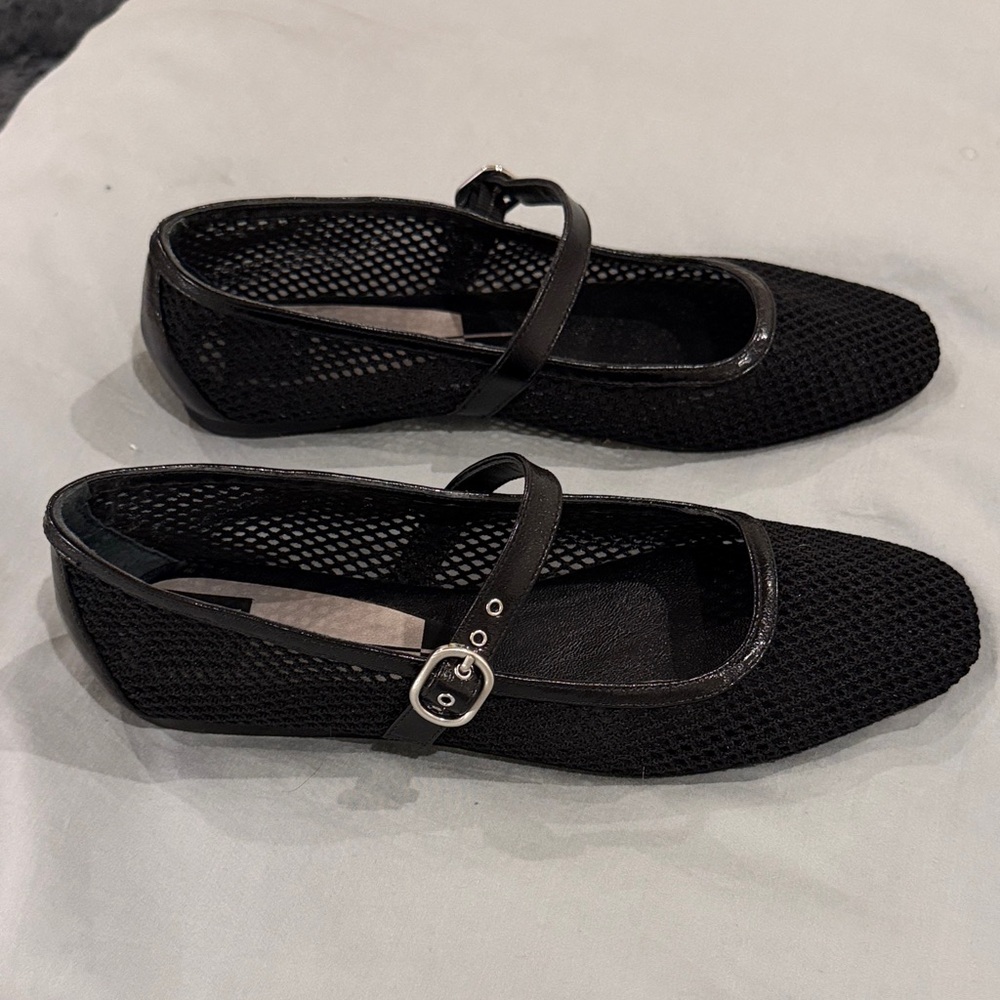 Dolce Vita Black Mesh Mary Jane Flats/ Ballet slippers